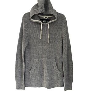 Roots Grey Knit Hoodie Sweater Pullover‎ Size S